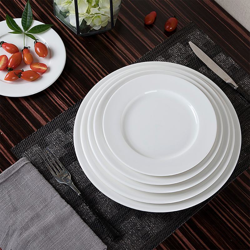 Porceletta Ivory Porcelain Flat Plate - Al Makaan Store