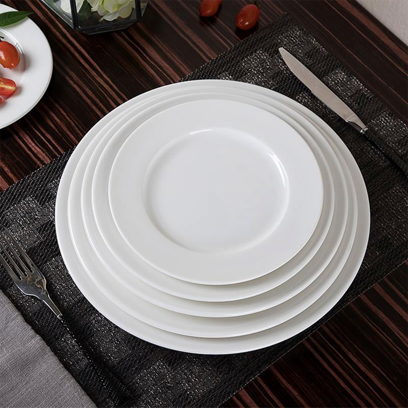 Porceletta Ivory Porcelain Flat Plate - Al Makaan Store