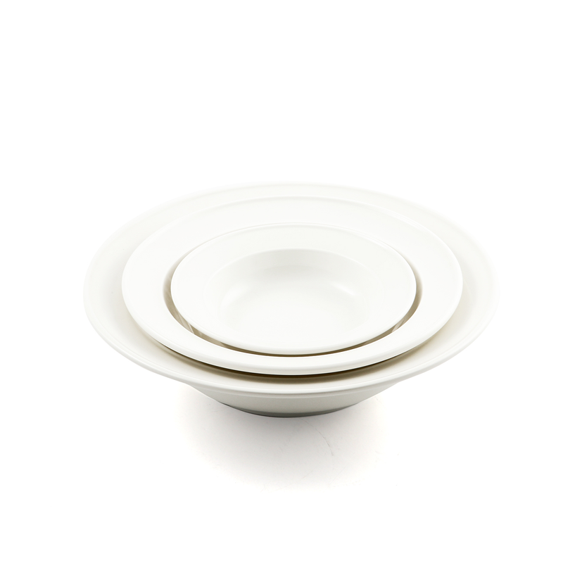 Porceletta Ivory Porcelain Deep Plate - Al Makaan Store
