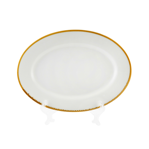 Porceletta Mocha Porcelain Oval Plate - Al Makaan Store