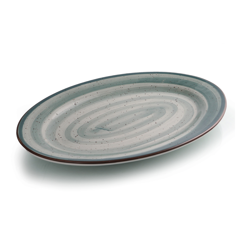 Porceletta Color Glaze Porcelain Oval Plate - Al Makaan Store