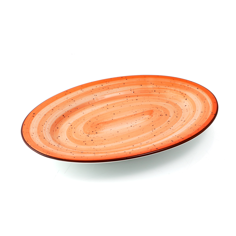 Porceletta Color Glaze Porcelain Oval Plate - Al Makaan Store