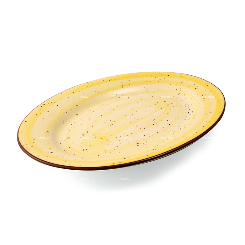 Porceletta Color Glaze Porcelain Oval Plate - Al Makaan Store