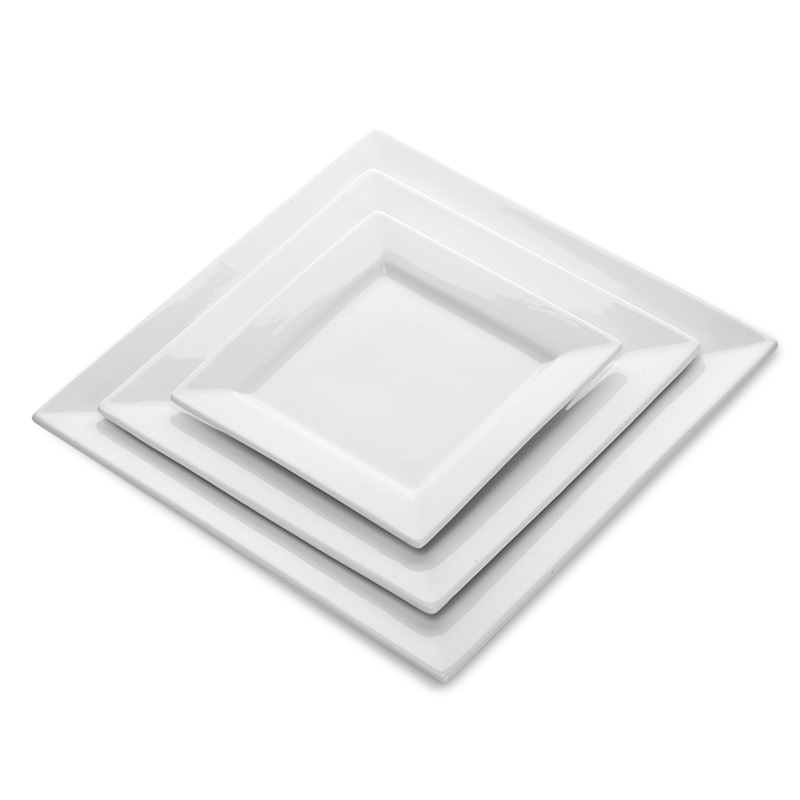 Porceletta Ivory Porcelain Square Plate - Al Makaan Store