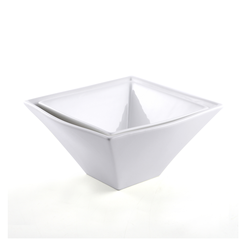 Porceletta Ivory Porcelain Square Bowl - Al Makaan Store
