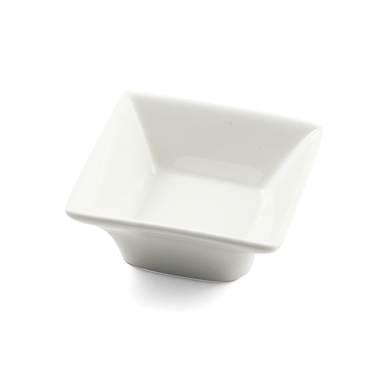 Porceletta Ivory Porcelain Square Bowl 7.3 cm - Al Makaan Store