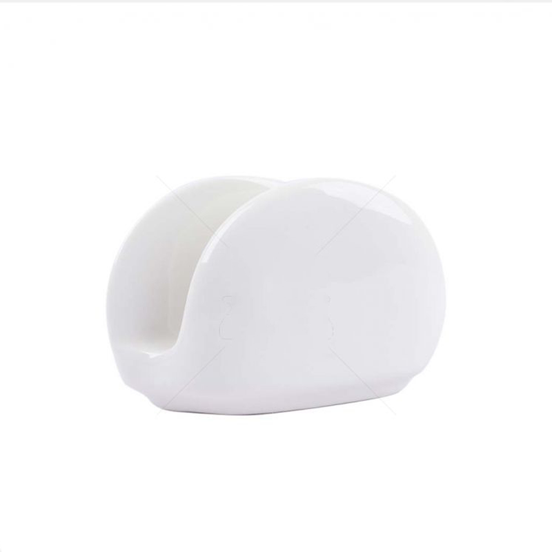 Porceletta Ivory Porcelain Napkin Holder 12 cm - Al Makaan Store