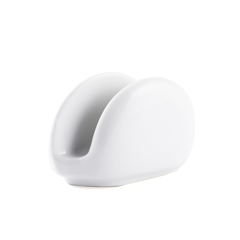 Porceletta Ivory Porcelain Napkin Holder 12 cm - Al Makaan Store