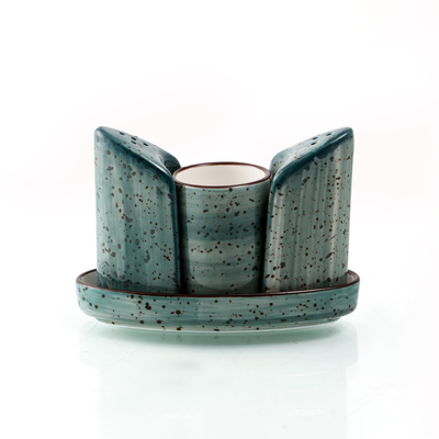 Porceletta Color Glaze Porcelain 4 Pcs Condiment Set - Al Makaan Store