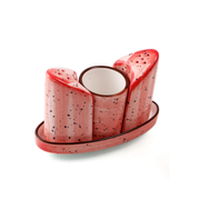 Porceletta Color Glaze Porcelain 4 Pcs Condiment Set - Al Makaan Store