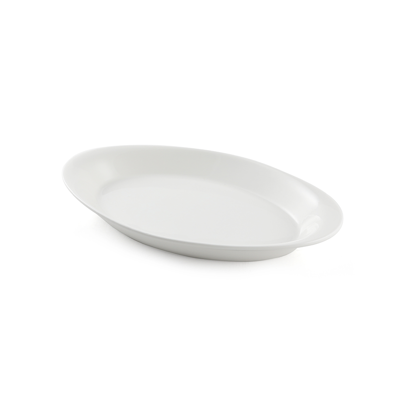 Porceletta Ivory Porcelain Rim Oval Platter - Al Makaan Store