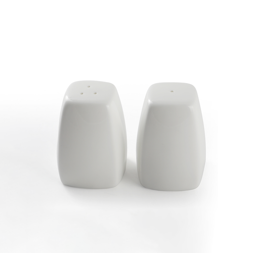 Porceletta Ivory Porcelain Salt Shaker coup shape - Al Makaan Store