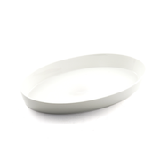 Porceletta Ivory Porcelain Oval Deep Plate - Al Makaan Store