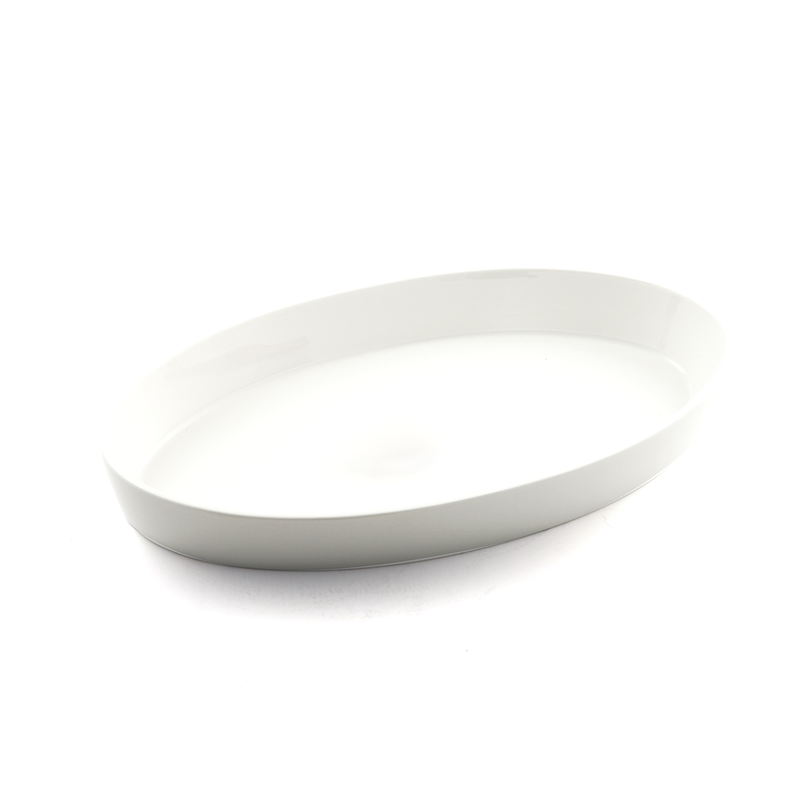 Porceletta Ivory Porcelain Oval Deep Plate - Al Makaan Store