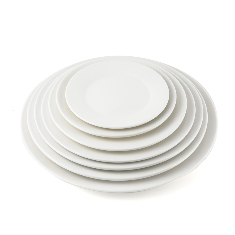 B2B Ivory Flat Porcelain Plate - Al Makaan Store