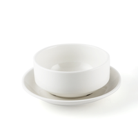B2B Ivory Soup Cup with Saucer 6" - Al Makaan Store
