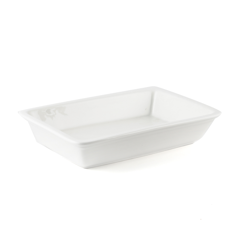 Porceletta Ivory Porcelain Quarter Rectangular Insert - Al Makaan Store