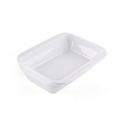 Porceletta Ivory Porcelain Rectangular Dish 14 cm - Al Makaan Store