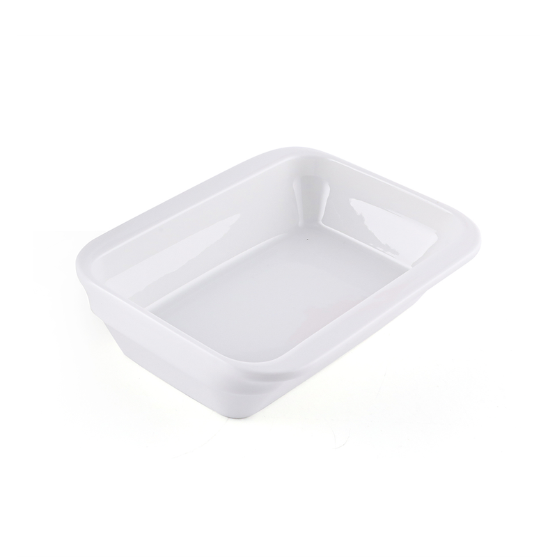 Porceletta Ivory Porcelain Rectangular Dish 14 cm - Al Makaan Store