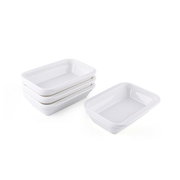 Porceletta Ivory Porcelain Rectangular Dish 14 cm - Al Makaan Store