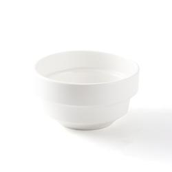 Porceletta Ivory Porcelain Round Stackable Soup Bowl - Al Makaan Store