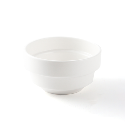 Porceletta Ivory Porcelain Round Stackable Soup Bowl - Al Makaan Store