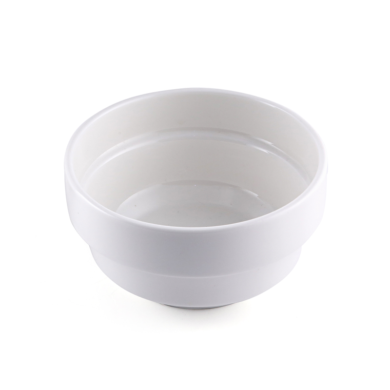 Porceletta Ivory Porcelain Round Stackable Soup Bowl - Al Makaan Store