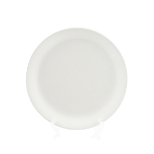 Porceletta Ivory Porcelain Round Flat Platter High Egde - Al Makaan Store