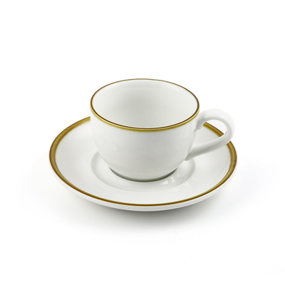 Porceletta Mocha Porcelain Coffee Cup & Saucer - Al Makaan Store