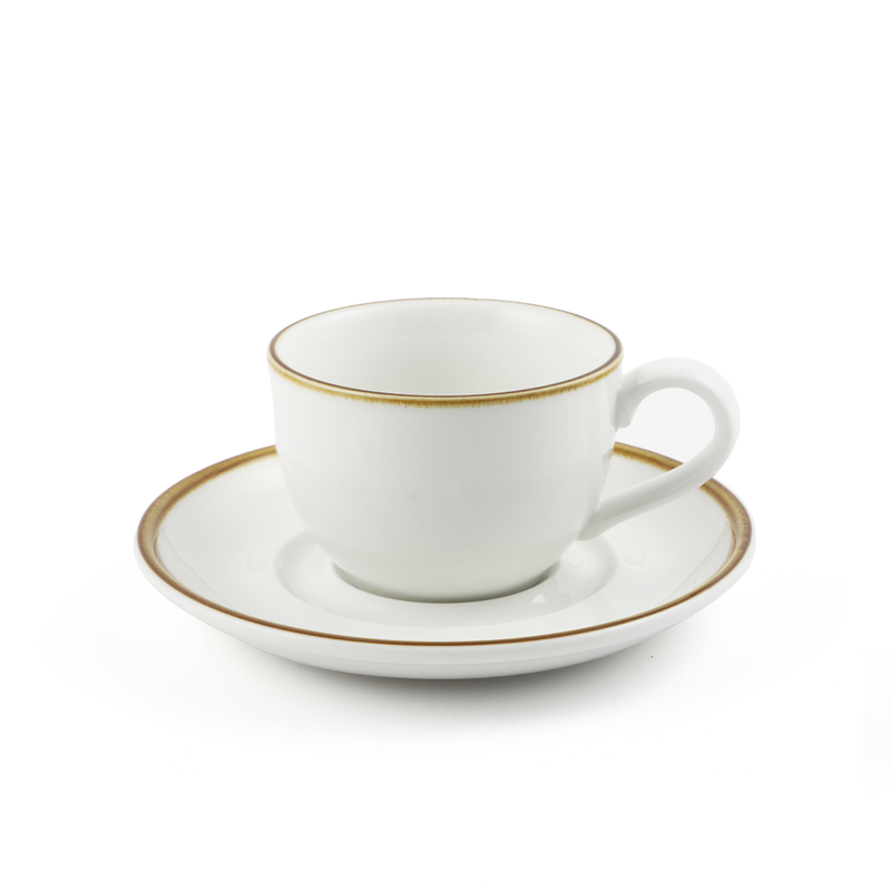 Porceletta Mocha Porcelain Coffee Cup & Saucer - Al Makaan Store