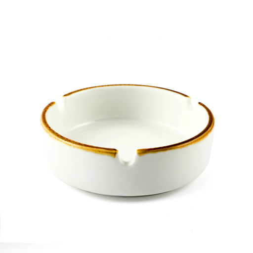 Porceletta Mocha Porcelain Round Ashtray - Al Makaan Store
