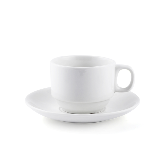 Porceletta Ivory Porcelain Coffee and Tea Cup & Saucer - Al Makaan Store