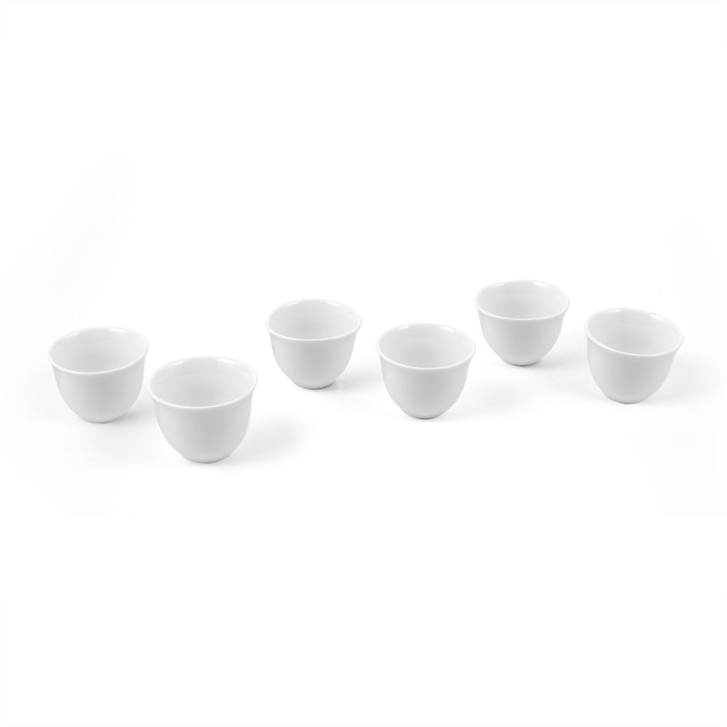 Porceletta 6 Piece Ivory Cawa Cup Set 80 ml - Al Makaan Store