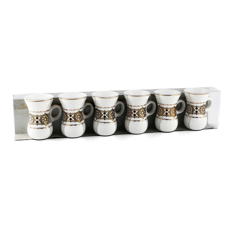 Porceletta Ivory Belly Tea Cup Set D02 - Al Makaan Store