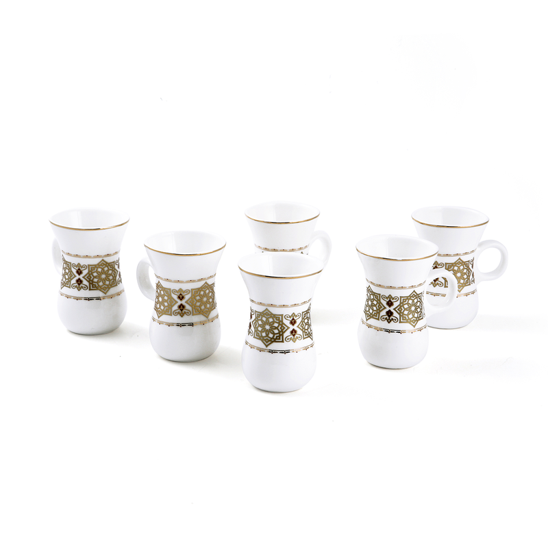 Porceletta Ivory Belly Tea Cup Set D02 - Al Makaan Store