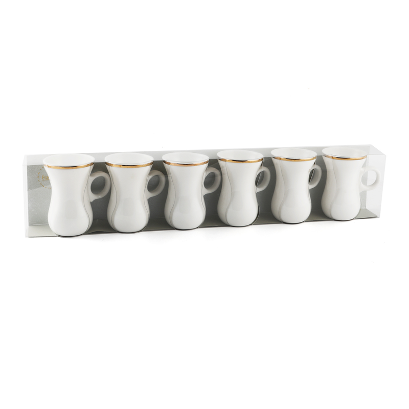 Porceletta Ivory Belly Tea Cup Set D11 - Al Makaan Store
