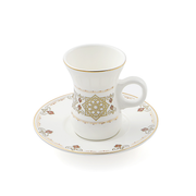 Porceletta Ivory Belly Tea Cup & saucer Set D02 - Al Makaan Store
