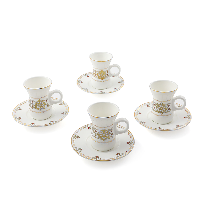 Porceletta Ivory Belly Tea Cup & saucer Set D02 - Al Makaan Store