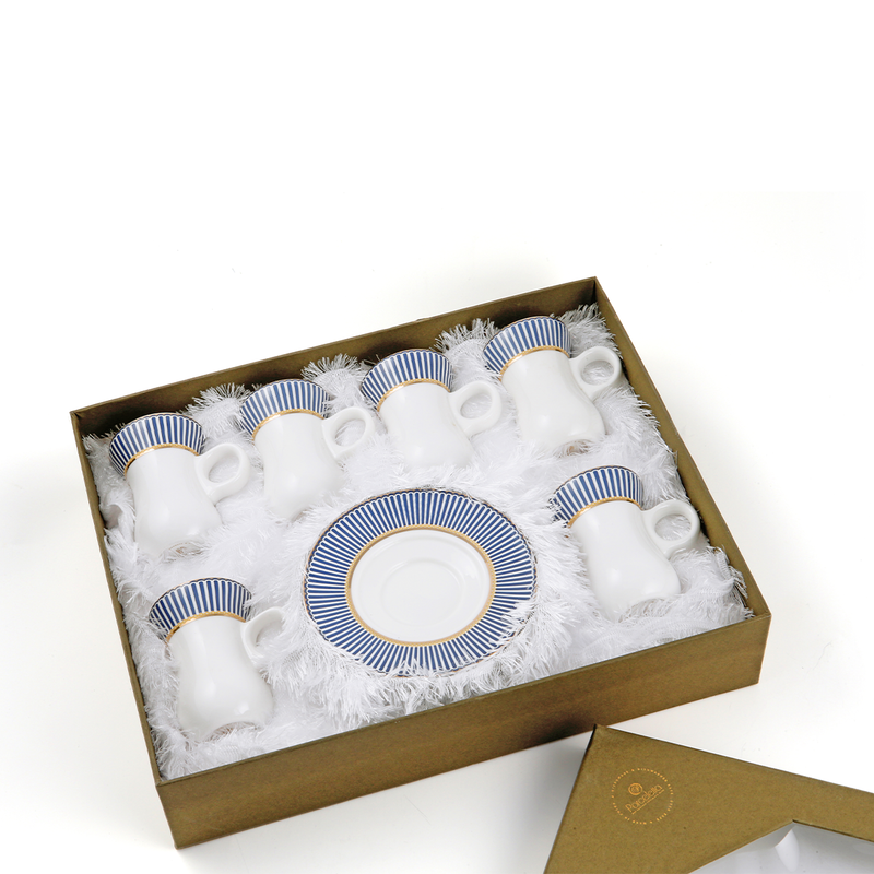 Porceletta Ivory Belly Tea Cup & saucer Set D07 - Al Makaan Store