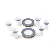 Porceletta Ivory Belly Tea Cup & saucer Set D07 - Al Makaan Store