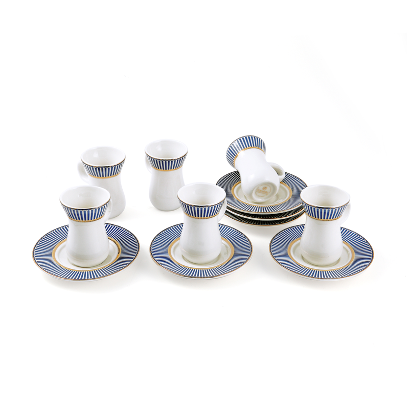 Porceletta Ivory Belly Tea Cup & saucer Set D07 - Al Makaan Store