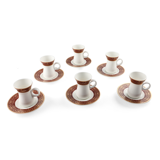 Porceletta Ivory Belly Tea Cup & saucer Set D08 - Al Makaan Store
