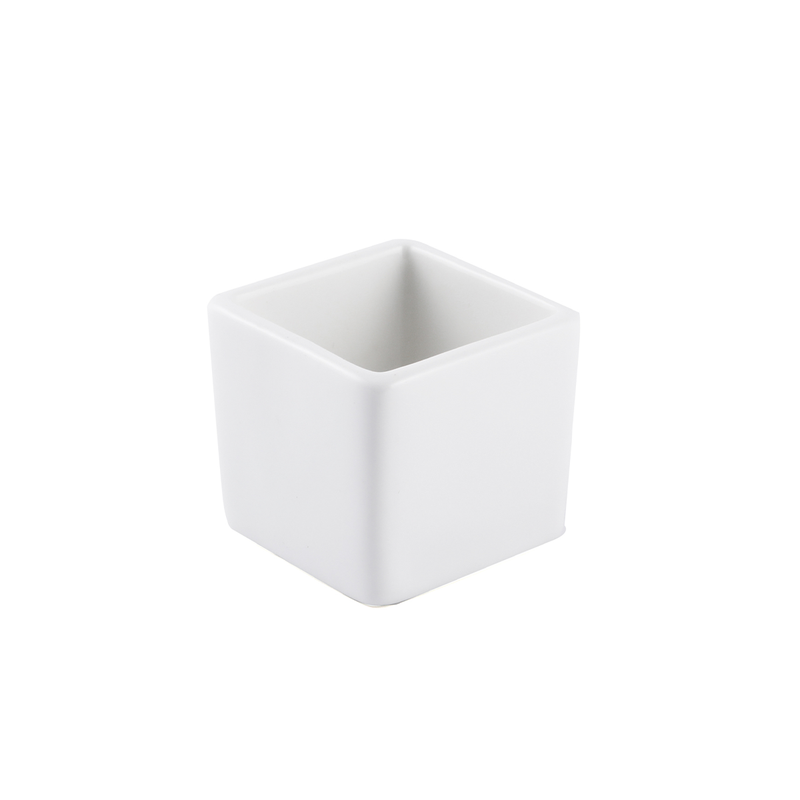 Porceletta Ivory Porcelain Square Bowl 5.4 cm - Al Makaan Store