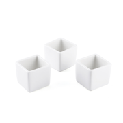 Porceletta Ivory Porcelain Square Bowl 5.4 cm - Al Makaan Store