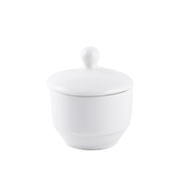 Porceletta Ivory Porcelain Jar with Lid - Al Makaan Store