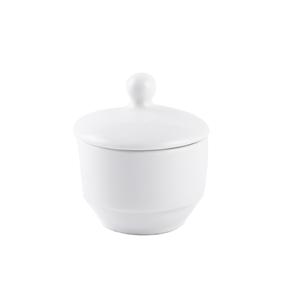 Porceletta Ivory Porcelain Jar with Lid - Al Makaan Store