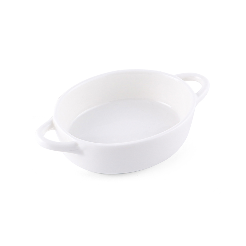 Porceletta Ivory Porcelain Oval Smal Bowl - Al Makaan Store