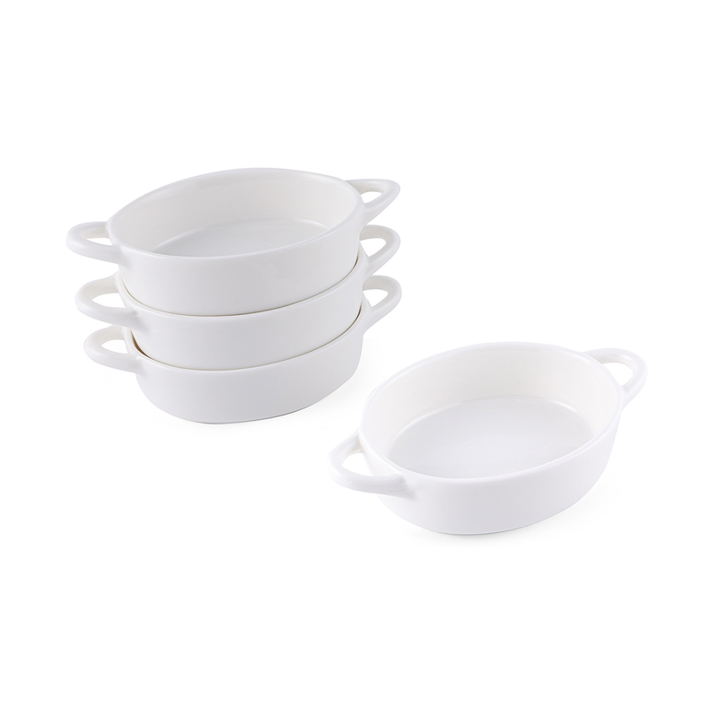 Porceletta Ivory Porcelain Oval Smal Bowl - Al Makaan Store