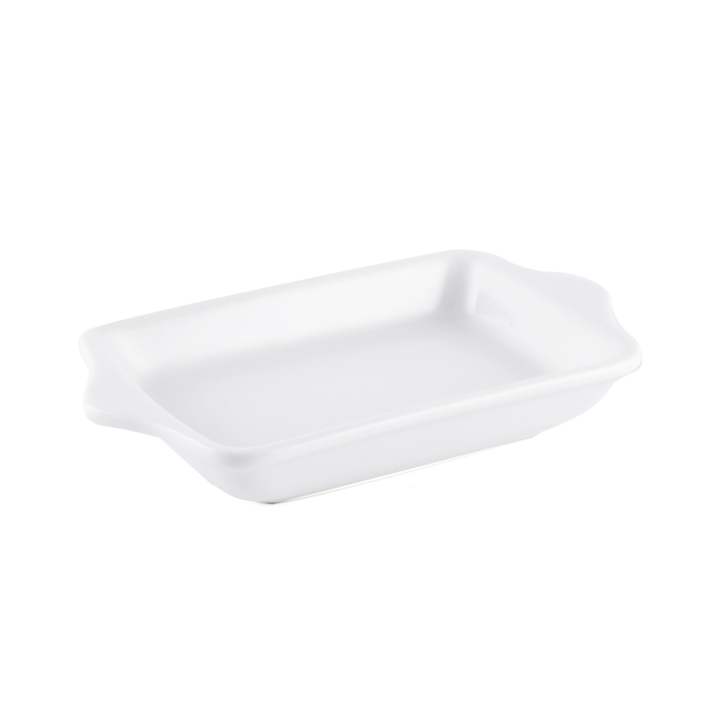 Porceletta Ivory Porcelain Rectangular Dish 16 cm - Al Makaan Store
