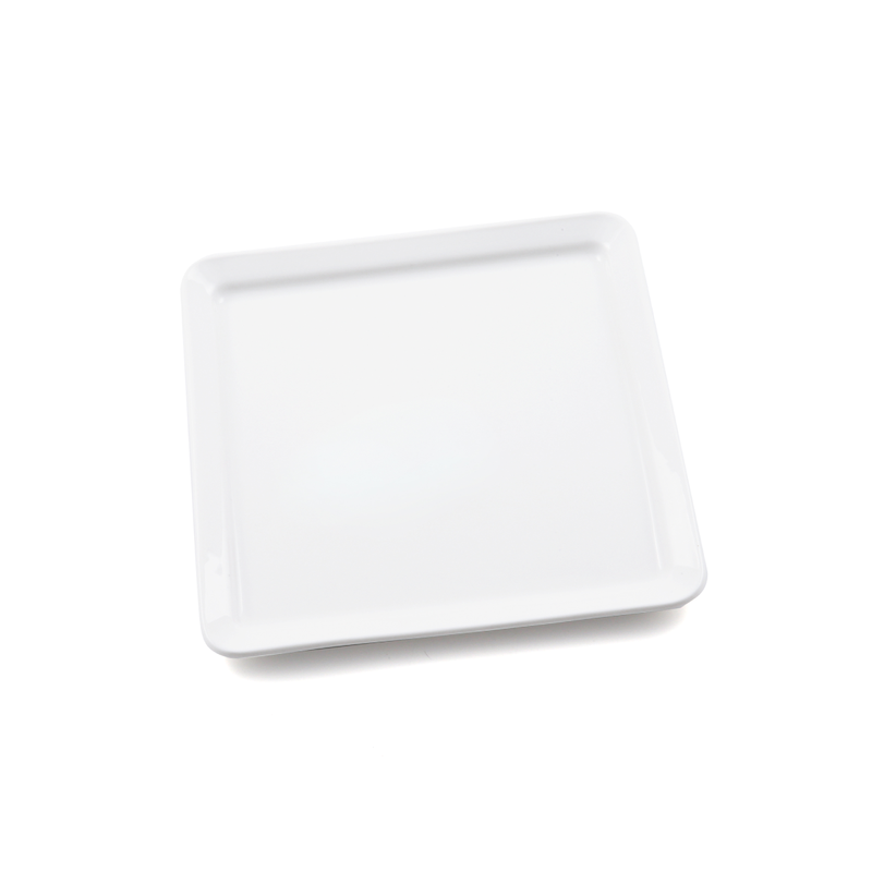 Porceletta Ivory Porcelain Square Plate Flat bottom - Al Makaan Store